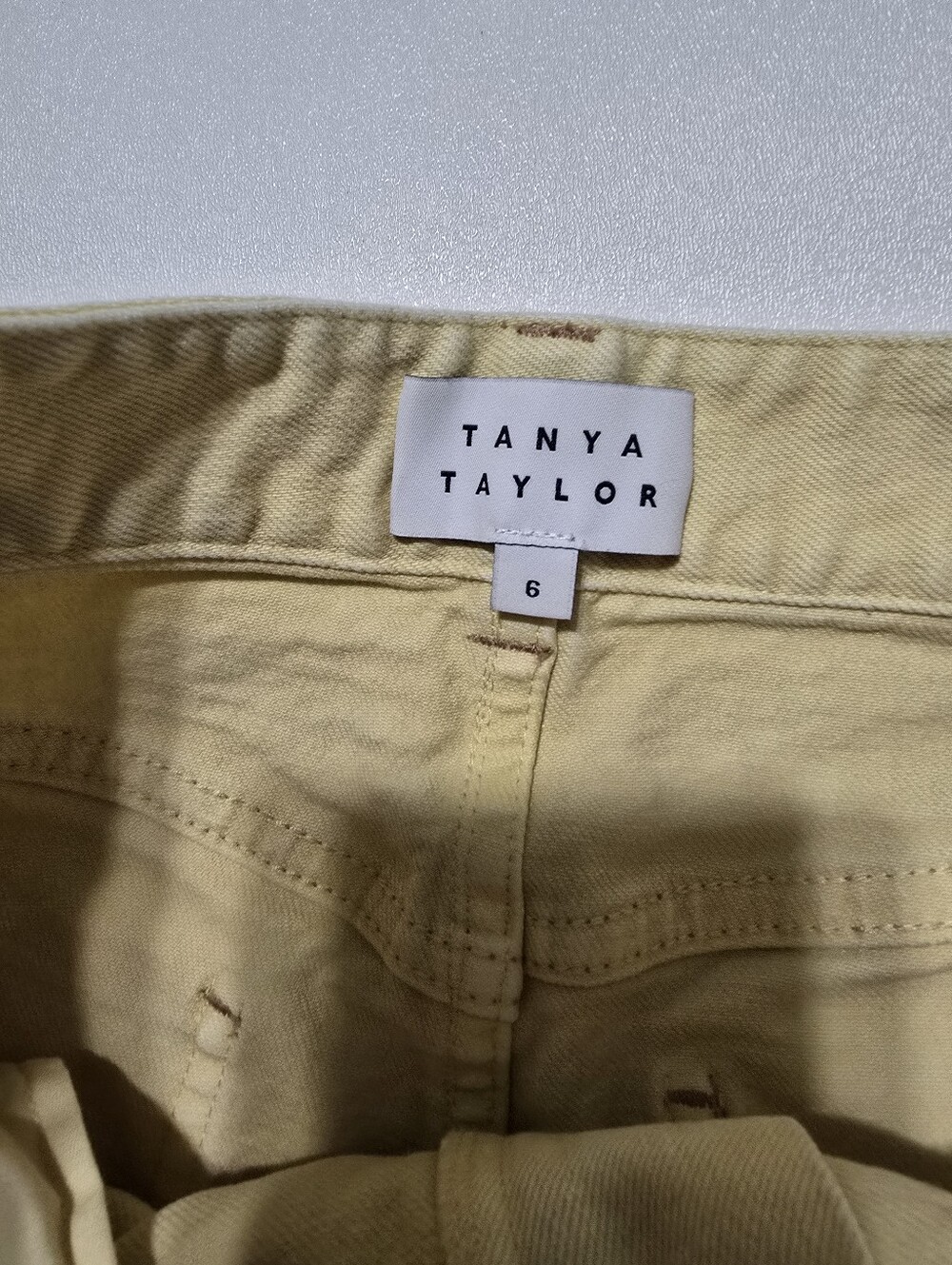 Tanya Taylor Yellow Ollie Jeans Size 6 - Picture 9 of 14